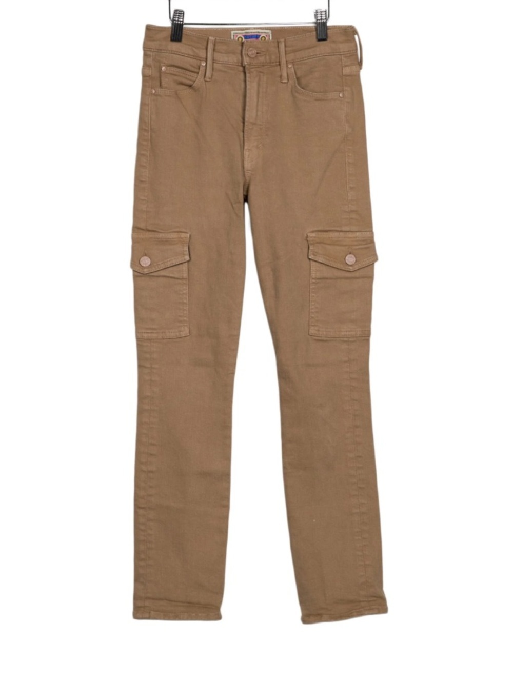 MOTHER Women’s Mid Rise Dazzler Cargo Ankle Jeans in Tan Size 25 Stretch - Picture 2 of 10